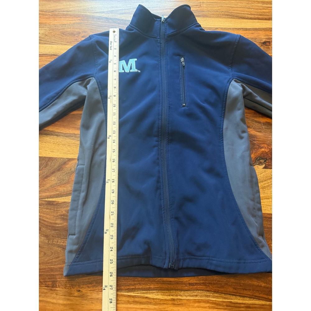 University of Maine Black Bears Softshell Jacket Navy Blue Grey Womens Small - Picture 6 of 9